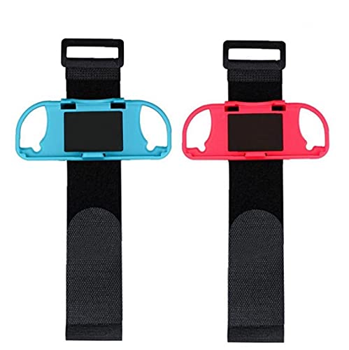 FeelMeet Controlador Correas de Baile Compatible con Nintendo Switch Switch Dance Game Strap Strap 1pair Rojo y Azul