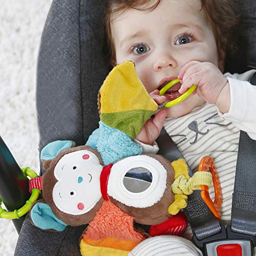 Fehn Activity Bat juguete colgantes para bebé - Juguetes colgantes para bebé (Multicolor, Asiento de bebé para coche, Cochecito/carrito de bebé, Niño/niña, De plástico, Lavado de manos, 250 mm)