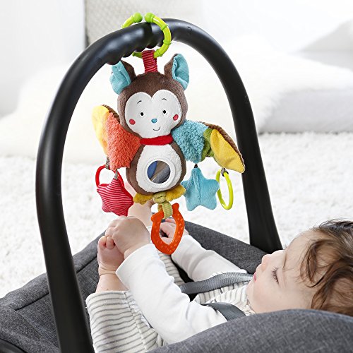 Fehn Activity Bat juguete colgantes para bebé - Juguetes colgantes para bebé (Multicolor, Asiento de bebé para coche, Cochecito/carrito de bebé, Niño/niña, De plástico, Lavado de manos, 250 mm)