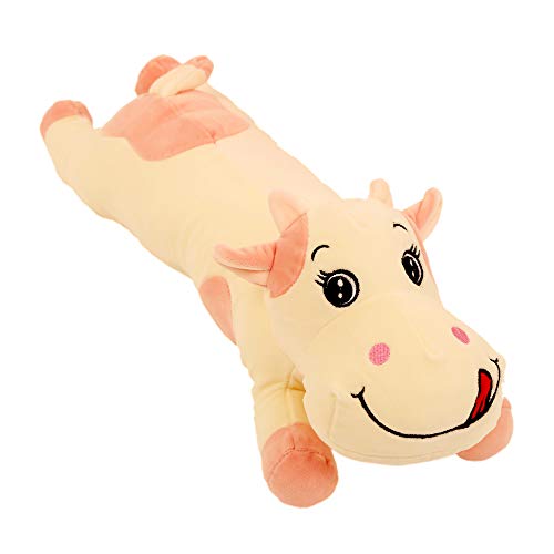 FeiWen Vaca De Peluche Muñeca Almohada De Dibujos Animado Niño / Novio / Familia / Regalo (Rosa, 100cm)