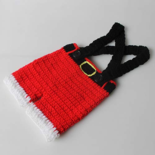 FENICAL accesorios de fotografía de recién nacidos de navidad bebé foto crochet gorro de punto pantalones