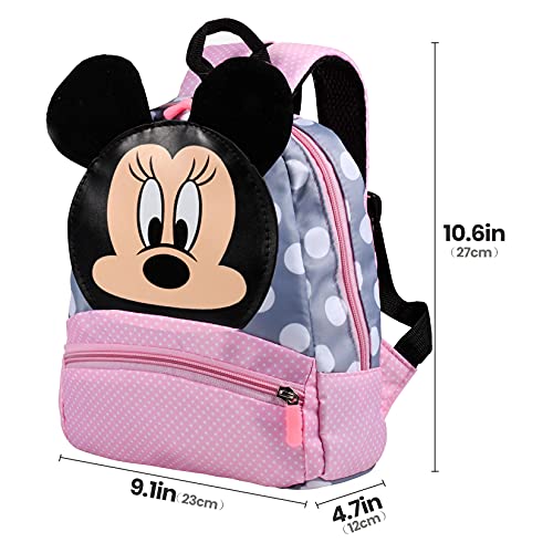 FGen Mochila Mickey,Mochila Mickey Mouse Infantil, Mochila Escolar para Niños, para Niños y Niñas de 2 a 8 Años Mochila Guarderia (Mickey rosa)