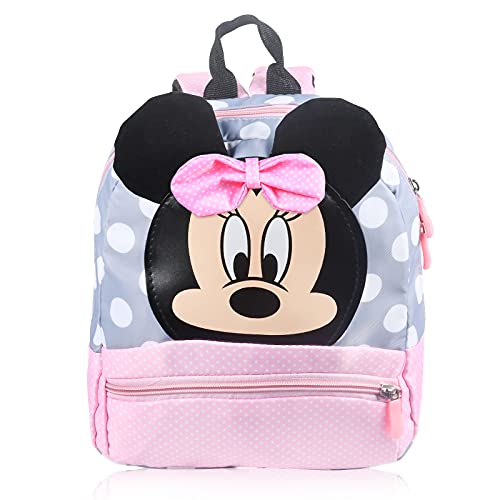 FGen Mochila Minnie,Mochila Minnie Mouse Infantil, Mochila Disney, Mochila Escolar para Niños, para Niños y Niñas de 2 a 8 Años Mochila Guarderia (Minnie rosa)