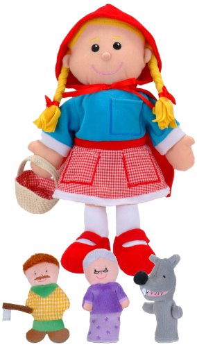 Fiesta- Red Riding Hood Hand and Finger Puppet Set Juego de Marionetas de Mano y Dedo de Caperucita Roja, Multicolor (T-2686)