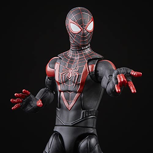 Figura de acción Coleccionable de 15 cm de Miles Morales y 1 Pieza de Figura para armar Marvel Legends Series Gamerverse