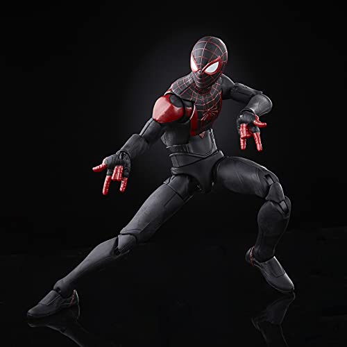 Figura de acción Coleccionable de 15 cm de Miles Morales y 1 Pieza de Figura para armar Marvel Legends Series Gamerverse