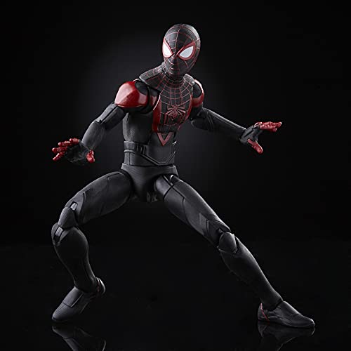 Figura de acción Coleccionable de 15 cm de Miles Morales y 1 Pieza de Figura para armar Marvel Legends Series Gamerverse