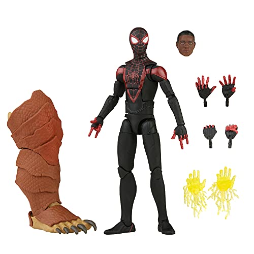 Figura de acción Coleccionable de 15 cm de Miles Morales y 1 Pieza de Figura para armar Marvel Legends Series Gamerverse