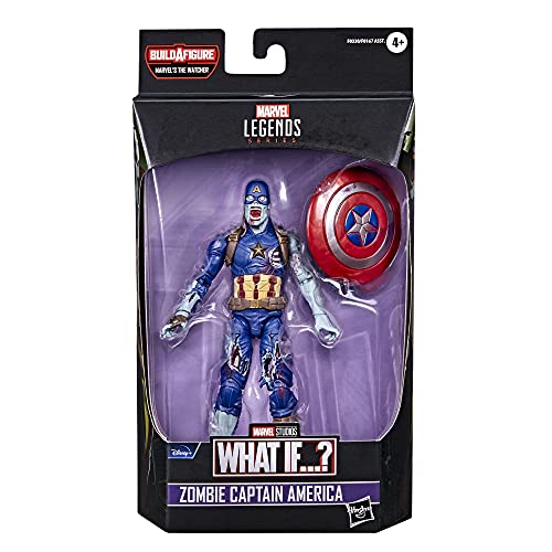 Figura de acción de Capitán América Zombie de 15 cm de Marvel Legends Series, Incluye un diseño Premium y 1 Accesorio