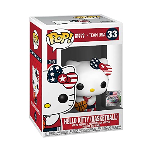 Figura de acción de Hello Kitty Basketball Pop #33 Pop Sports Team USA (con protector EcoTek Pop y tarjeta de arte adicional)