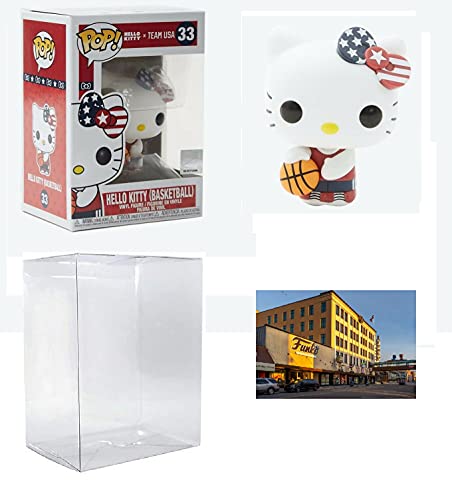 Figura de acción de Hello Kitty Basketball Pop #33 Pop Sports Team USA (con protector EcoTek Pop y tarjeta de arte adicional)