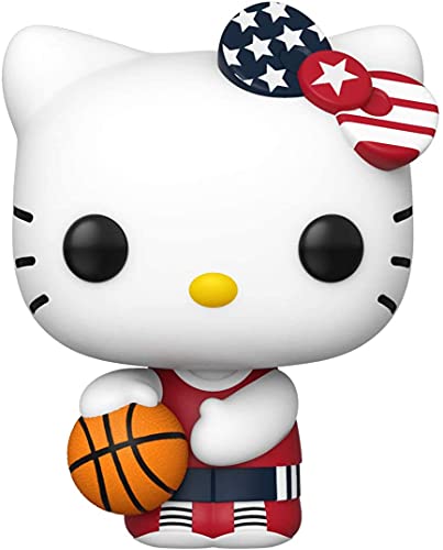 Figura de acción de Hello Kitty Basketball Pop #33 Pop Sports Team USA (con protector EcoTek Pop y tarjeta de arte adicional)