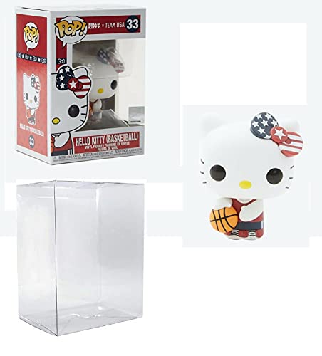 Figura de acción de Hello Kitty Basketball Pop #33 Pop Sports Team USA (con protector EcoTek Pop y tarjeta de arte adicional)