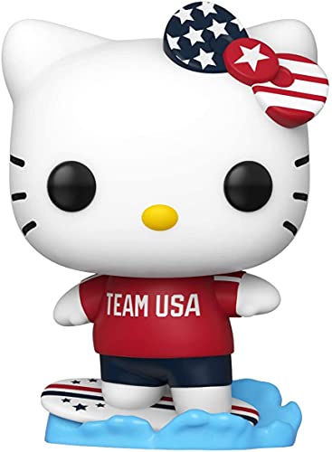 Figura de acción de Hello Kitty Surfing Pop #35 Pop Sports Team USA (con protector EcoTek Pop y tarjeta de arte adicional)