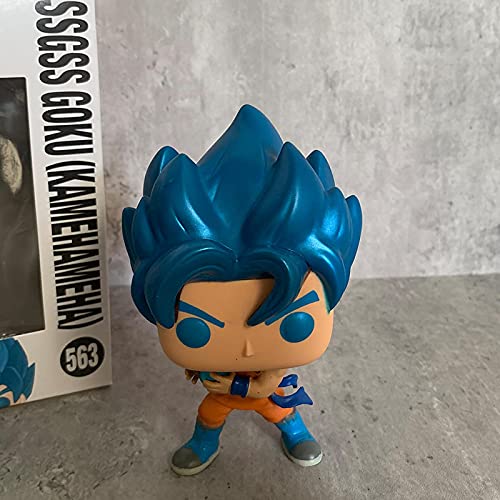 Figura Pop Anime Dragon Ball Super Ssgss Goku # 563 Kamehameha Figura De Acción 10Cm Colección De Juguetes Muñecas Regalos para Niños