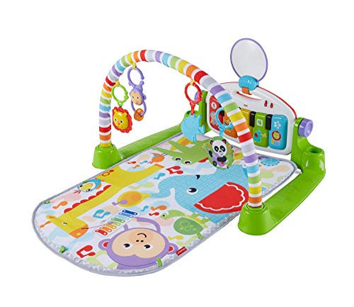 Fisher-Price Gimnasio Piano Pataditas superaprendizaje, Manta de Juego bebé (Mattel FWT12) + Maracas Musicales, Juguete y sonajero para bebé +3 Meses (Mattel BLT33)