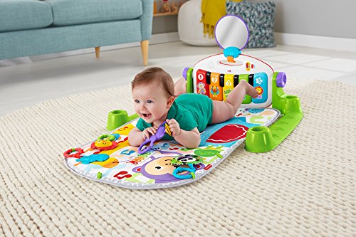 Fisher-Price Gimnasio Piano Pataditas superaprendizaje, Manta de Juego bebé (Mattel FWT12) + Maracas Musicales, Juguete y sonajero para bebé +3 Meses (Mattel BLT33)