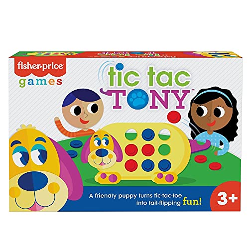 Fisher-Price Juego de mesa Tic Tac Tony, juego 3 en raya para niños +3 años (Mattel GWN53)