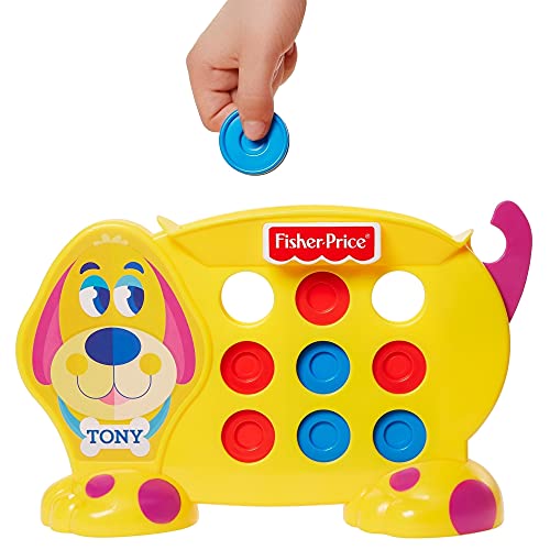 Fisher-Price Juego de mesa Tic Tac Tony, juego 3 en raya para niños +3 años (Mattel GWN53)