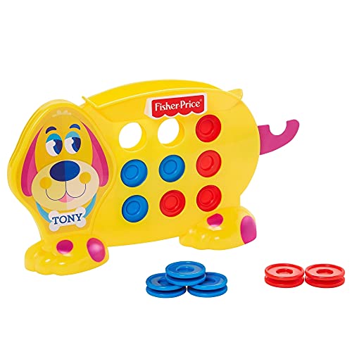 Fisher-Price Juego de mesa Tic Tac Tony, juego 3 en raya para niños +3 años (Mattel GWN53)