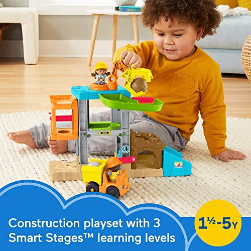 Fisher-Price Little People Aprende construcción Muñecos con accesorios de juguete, regalo para bebés +1 año (Mattel HCJ64)