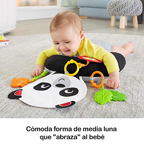 Fisher-Price Panda Cojín Activity, Juguete y Cojín de Actividades para Bebé Recién Nacido (Mattel FXB99)