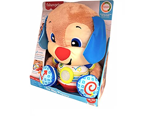 Fisher-Price Ríe y Aprende Perrito grande de juguete con sonidos, canciones y frases, regalo para bebés +18 meses (Mattel HDJ18)