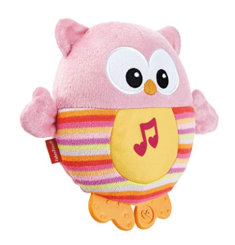 Fisher-Price Soothe and Glow Owl, New-born Soft Cuddly Toy with Soothing Music, Sounds and Lights, Teether and Plush, Suitable from Birth