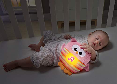 Fisher-Price Soothe and Glow Owl, New-born Soft Cuddly Toy with Soothing Music, Sounds and Lights, Teether and Plush, Suitable from Birth