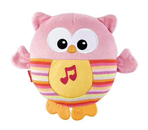 Fisher-Price Soothe and Glow Owl, New-born Soft Cuddly Toy with Soothing Music, Sounds and Lights, Teether and Plush, Suitable from Birth