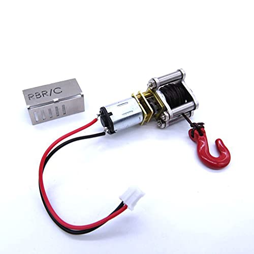 FITYLE Juego de Control de cabrestante automático eléctrico de Aluminio para Coche RC para WPL MN JJRC 1/12 1/14 1/16 Todoterreno RC orugas Accesorio de - Sólo cabrestante