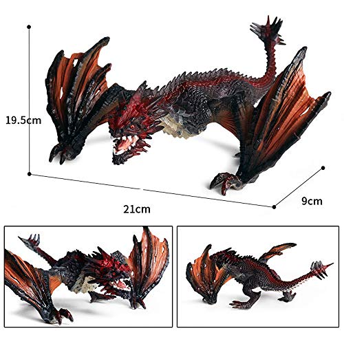 FLORMOON Bestia Dragón Figura RealistaFiguritas De Animales Early Educational Juguete Dinosuar Educación temprana Proyecto de Ciencias Cumpleaños de Navidad Torta de cumpleaños para niños pequeños