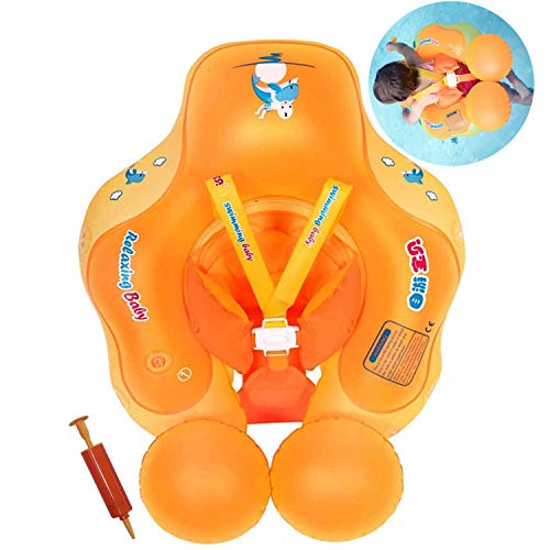 Flotador de Natación para Bebés con Asiento Anillo,Bebé Recién Nacido Aprende a Nadar Entrenador Inflable Flotador Ajustable para Piscinas para Bebés,Anillo de Natación para Bebés (3-12 Meses,S)