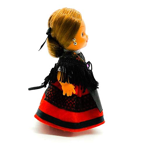 Folk Artesanía Muñeca Regional colección de 15 cm con Vestido típico Alcarreña La Alcarria Guadalajara España.