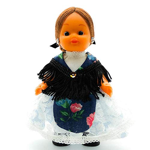 Folk Artesanía Muñeca Regional colección de 15 cm con Vestido típico Peñiscolana Peñiscola Castellón España.