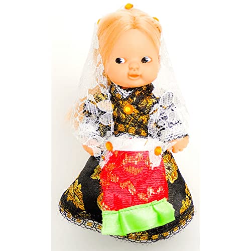 Folk Artesanía Vestido y complementos Regional típico Salmantina Charra Salamanca muñeca Barriguitas de Famosa. Fabricado en España Muñeca no incluida