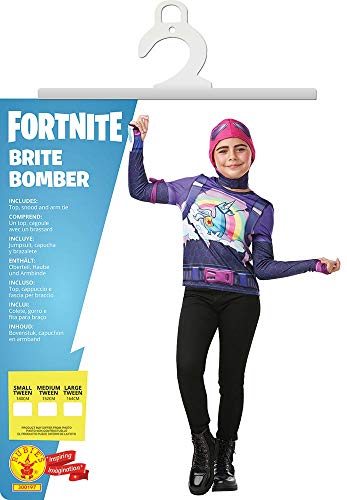 Fortnite - Disfraz Brite Bomber para niño, camiseta, 9-10 años (Rubies 300197-XL)