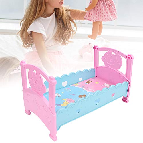 Fournyaa Juguetes para niños Muñecas Cunas Muebles para muñecas Mini Cama de muñecas de simulación Encantadora para Muebles de casa de muñecas