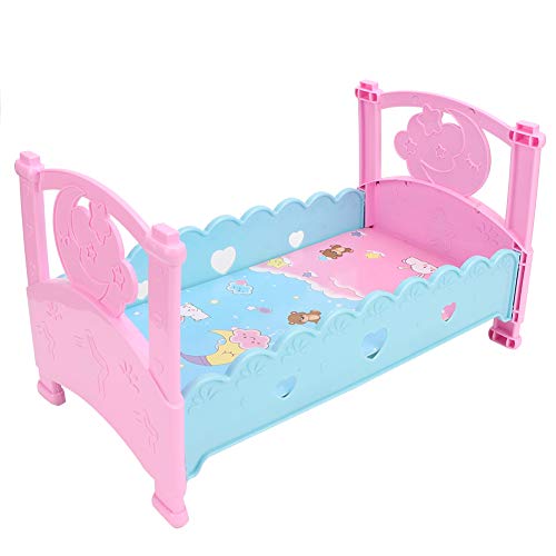 Fournyaa Juguetes para niños Muñecas Cunas Muebles para muñecas Mini Cama de muñecas de simulación Encantadora para Muebles de casa de muñecas