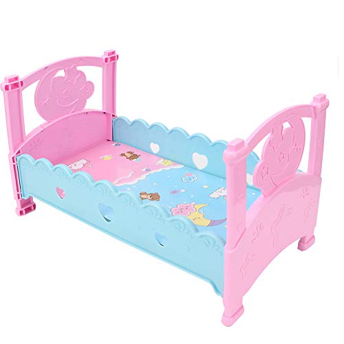 Fournyaa Juguetes para niños Muñecas Cunas Muebles para muñecas Mini Cama de muñecas de simulación Encantadora para Muebles de casa de muñecas