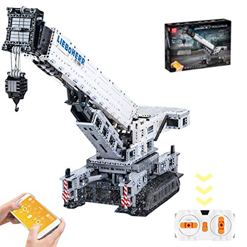 Foxcm Técnica Liebherr LTR 11200 - Grúa de oruga (control remoto Technic, con 12 motores, 4000 piezas, compatible con la técnica Lego)