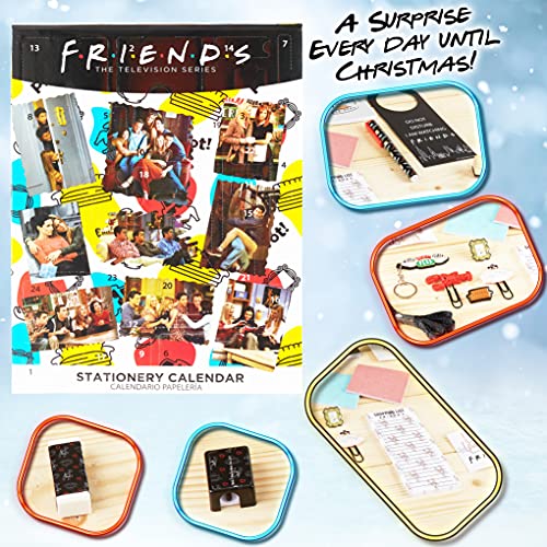 Friends Merchandising Calendario Adviento 2021, Calendario Adviento Papeleria para Mujer, Adolescentes y Niñas con 24 Accesorios