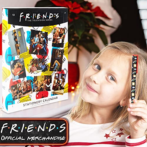 Friends Merchandising Calendario Adviento 2021, Calendario Adviento Papeleria para Mujer, Adolescentes y Niñas con 24 Accesorios