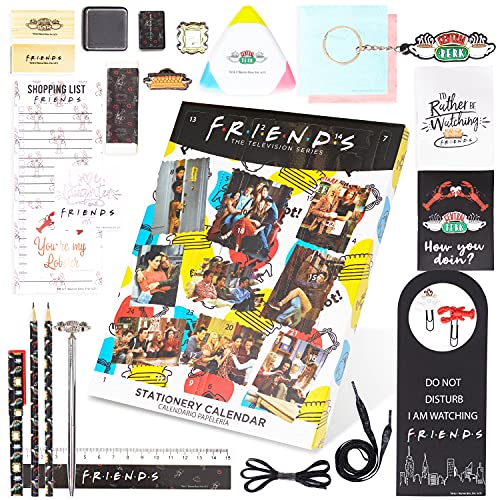 Friends Merchandising Calendario Adviento 2021, Calendario Adviento Papeleria para Mujer, Adolescentes y Niñas con 24 Accesorios