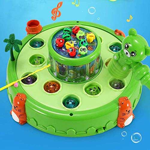 FUIKEING Juego Interactivo 2 en 1 Whack una Mole y Juguete de Pesca MagnéTico para NiiOs PequeeOs: Juguete para el Desarrollo Temprano de Aprendizaje -Regalo Divertido