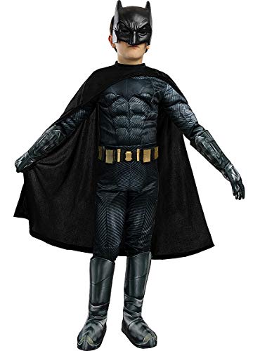 Funidelia | Disfraz de Batman Deluxe - La Liga de la Justicia Oficial para niño Talla 3-4 años ▶ Caballero Oscuro, Superhéroes, DC Comics, Hombre Murciélago - Color: Negro - Licencia: 100% Oficial