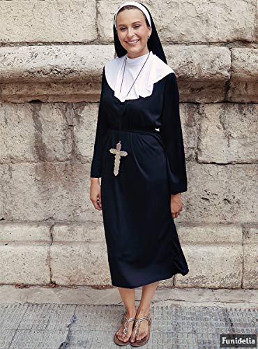 Funidelia | Disfraz de Monja para Mujer Talla XXXL ▶ Religioso, Nun, Sister Act, Profesiones - Negro