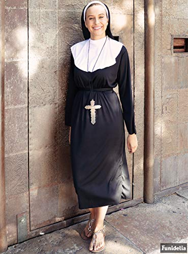 Funidelia | Disfraz de Monja para Mujer Talla XXXL ▶ Religioso, Nun, Sister Act, Profesiones - Negro