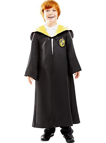 Funidelia | Disfraz Hufflepuff Harry Potter Oficial para niño y niña Talla 7-9 años ▶ Hogwarts, Magos, Películas & Series - Color: Negro - Licencia: 100% Oficial