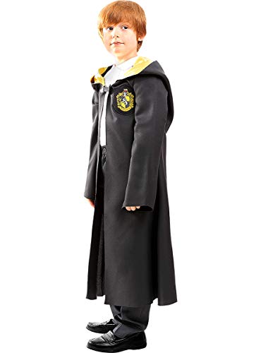 Funidelia | Disfraz Hufflepuff Harry Potter Oficial para niño y niña Talla 7-9 años ▶ Hogwarts, Magos, Películas & Series - Color: Negro - Licencia: 100% Oficial